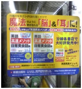 東急線ステッカー広告　貼付例　：2008年10月、1ヶ月間　東急線の全線・全車両